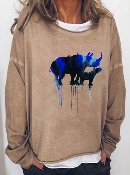 

Rhino mother sweatshirt, Light brown, Hoodies&Sweatshirts