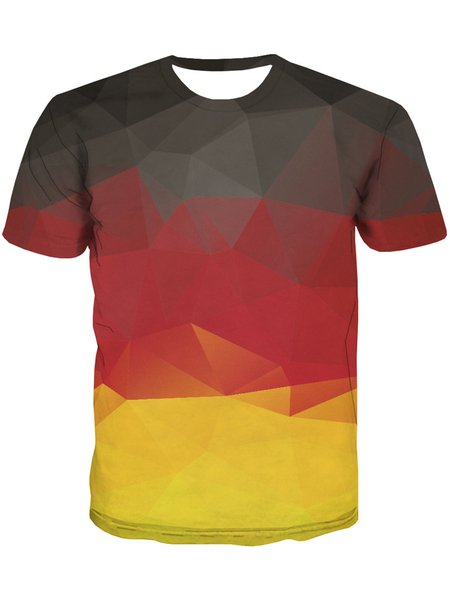 

Men's Flag Print T-shirt, Red, T-shirt