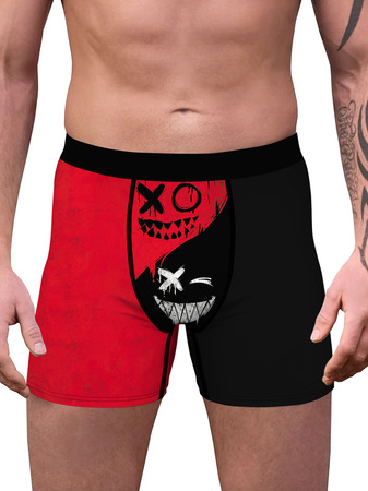 

Men's Red Lip Print Boxer Briefs, Black, Underwear & Socks