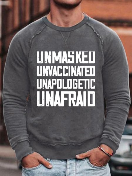 

Unmasked Unvaccinated Unapologetic Unafraid sweatshirt, Gray, Hoodies&Sweatshirts
