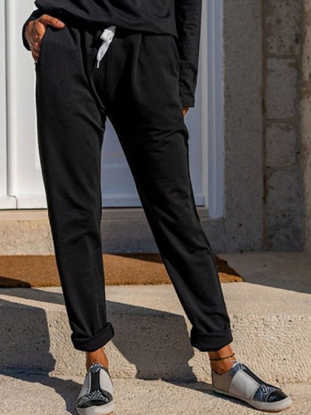 

Casual Plus Size Pants, Black, Pants