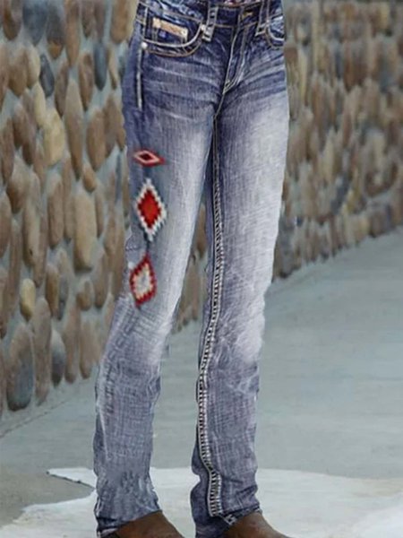 

Color Block Loosen Tie Dye Pants, Blue, Pants
