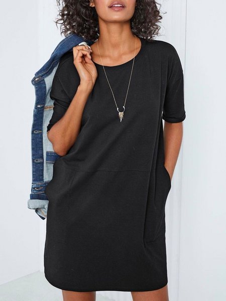 

Crew Neck Dresses, Black, Mini Dresses