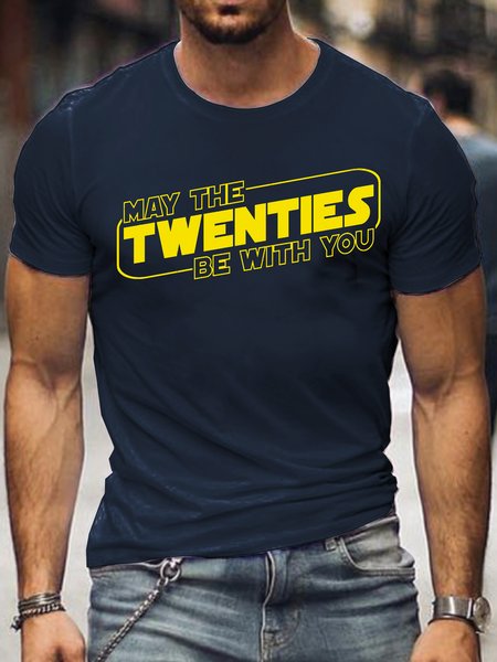 

May The Twenties Be With You Short Sleeve Shirts & Tops, Purplish blue, T-shirts