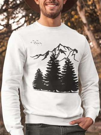 

Cotton Casual Long Sleeve Shirts & Tops, As picture, T-shirt