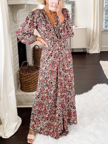 

Regular Fit Boho Dresses, As picture, Maxi Dresses