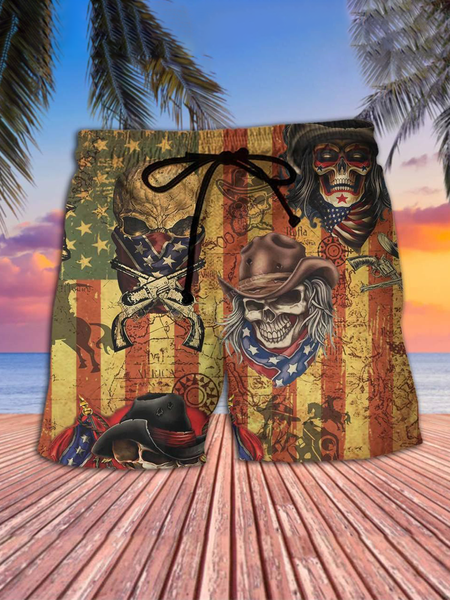 

Vacation Skull Pants, Multicolor, Men's shorts