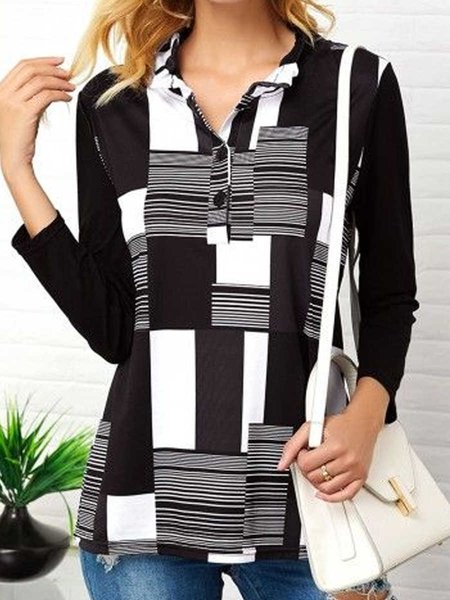 

Loosen Shirts & Tops, Black-white, Tops