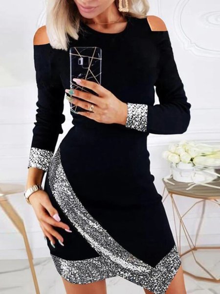 

Sexy Regolare In forma Abito, Nero, Mini Dresses