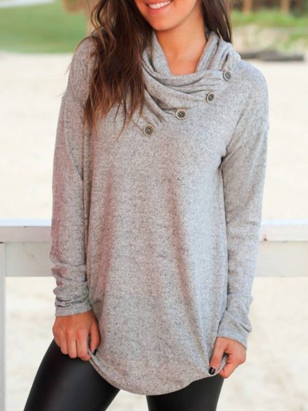 

Casual Regular Fit Shirts & Tops, Gray, Tops