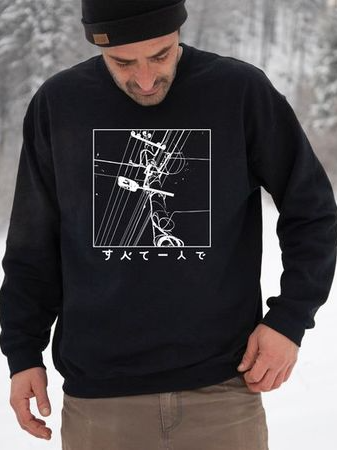 

Cotton Long Sleeve Casual Sweatshirt, As picture, Sweater