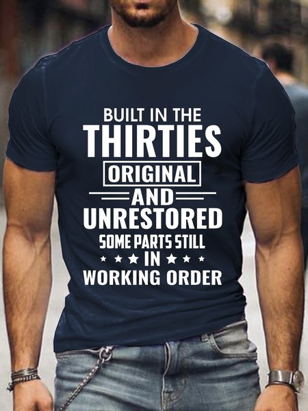 

Built In The Thirties Printed Shirt & Top, Purplish blue, T-shirts
