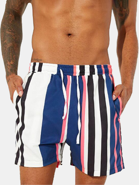 

Printed Pockets Pants, Multicolor, Men's shorts