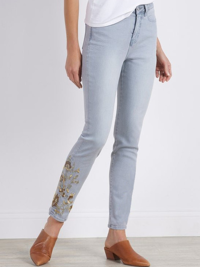 

Regular-fit printed pattern jeans, Light blue, Pants