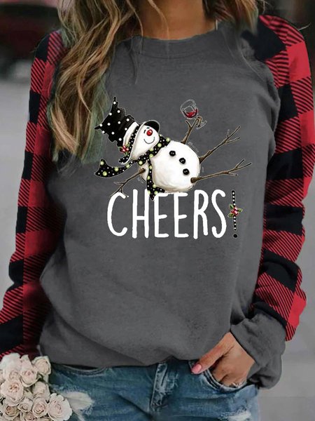 

Tipsy Snowman Wine Cheers Women's Sweatshirt, Gray, Hoodies&Sweatshirts