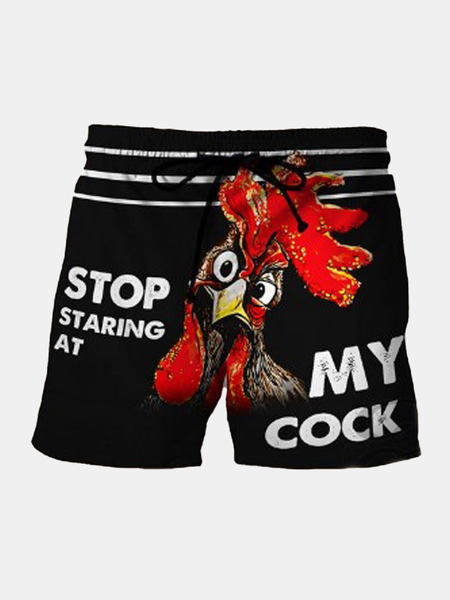 

Letter Shorts, Black, Men's shorts