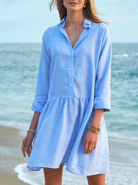 

Loosen Dresses, Blue, Midi Dresses