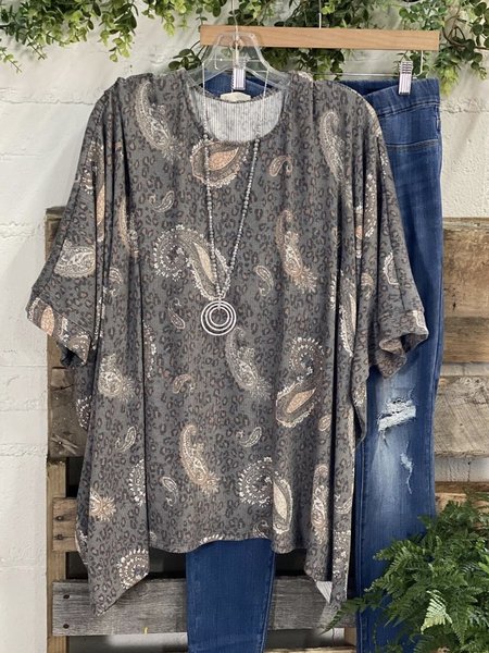 

Leopard Loosen Shirts & Tops, Green, Tops
