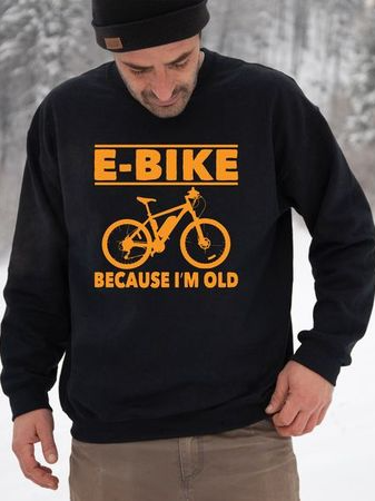 

Crew Neck Long Sleeve Cotton Sweatshirt, As picture, Sweater