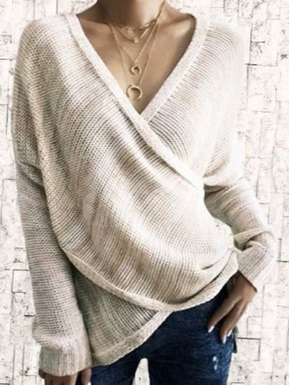 

Loose Casual Cotton Blends Sweater, As picture, Sweaters & Cardigans