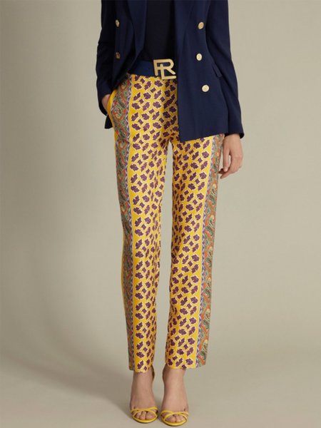 

Regular Fit Daily Pants, Yellow, Straight Leg Pants