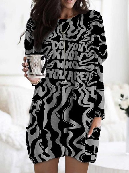 

Vintage Crew Neck Dresses, Black, Mini Dresses