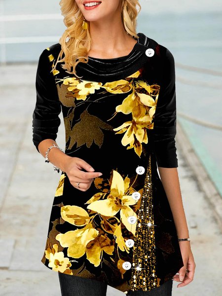 

Casual Regular Fit Shirts & Tops, Black, Tops