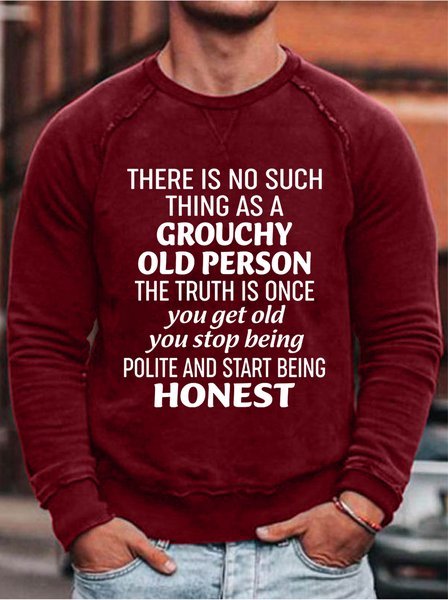 

There Is No Such Thing As A Grouchy Old Person Men's sweatshirt, Red, Hoodies&Sweatshirts