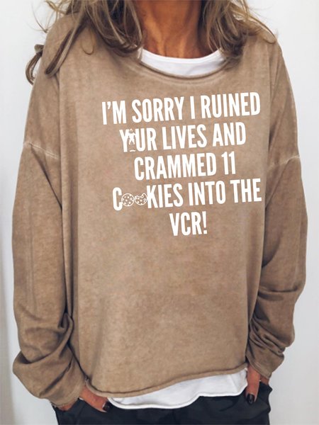 

I'm Sorry I Ruined Your Life Sweatshirt, Khaki, Hoodies&Sweatshirts