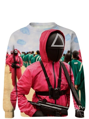 

Long Sleeve Casual Sweatshirt, As picture, Sweater