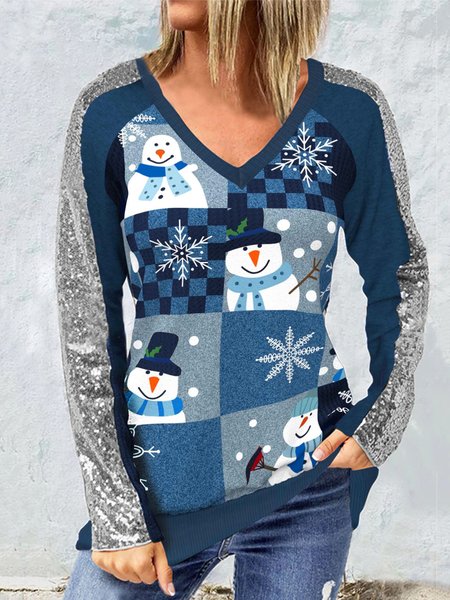 

Christmas Snowman Shirts & Tops, Blue, Tees & T-shirts