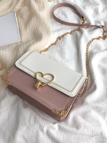 

Valentine's Day Metal Heart Crossbody Bag, Pink, Bags