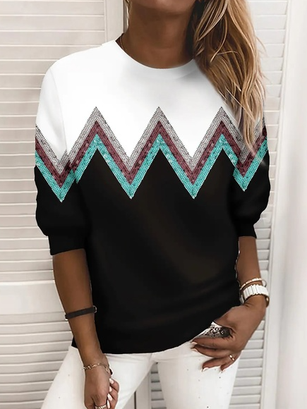 

Cotton Blends Casual Sweatshirt, Black, Sweatshirts & Hoodies