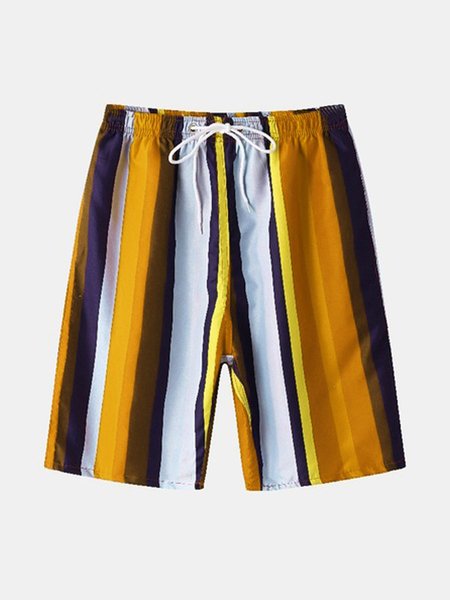

Vacation Striped Pants, As picture, Men's shorts
