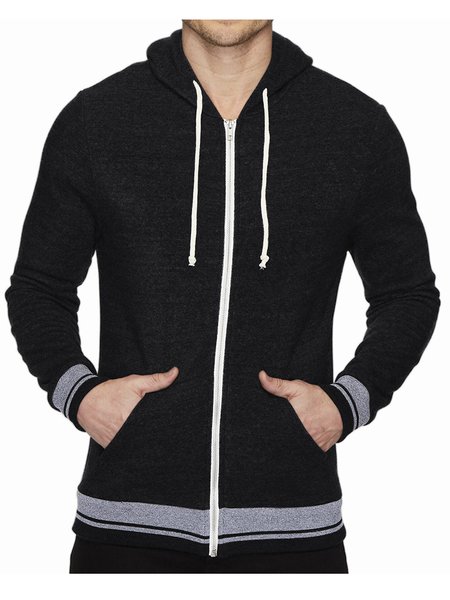

Men's Knit Cardigan Hooded Jacket, Black, Outerwear