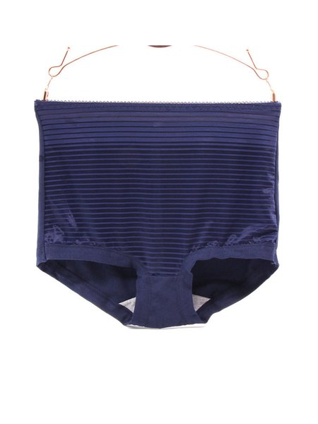 

High Waist Modal Plus Size Panties, Blue, Panties