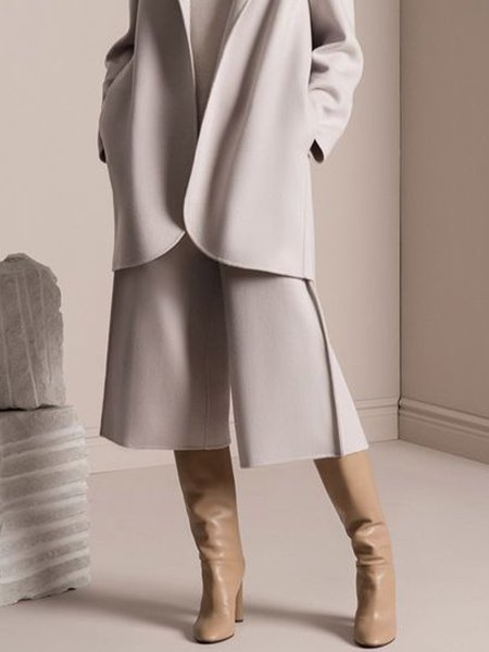 

Plain Wide Leg Loosen Pants, As picture, Wide Leg Pants