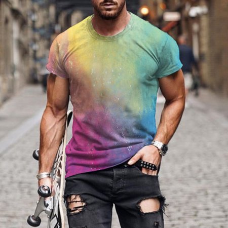 

Crew Neck Cotton Vintage Shirts & Tops, Color2, T-shirt