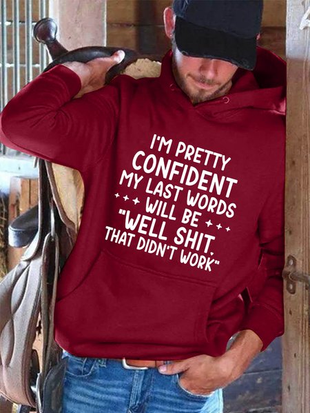 

My Last Words Men's sweatshirt Men's hooded sweatshirt, Red, Hoodies&Sweatshirts
