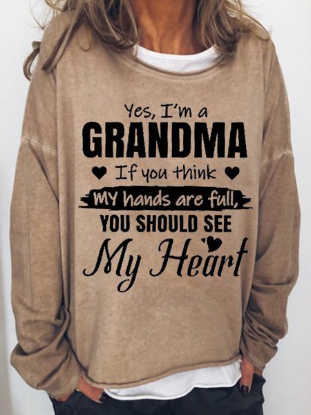

Yes, I Am A Grandma Women‘s Sweatshirts, Light brown, Hoodies&Sweatshirts