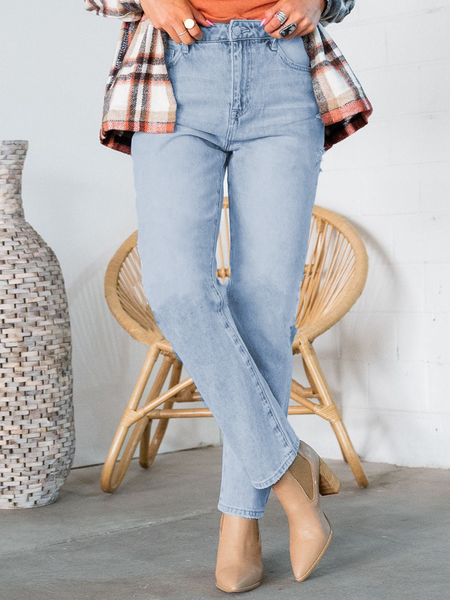 

Casual Denim Pants, Light blue, Pants