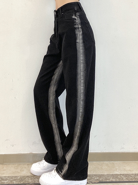 

Ombre Regular Fit Jeans, Black, Pants