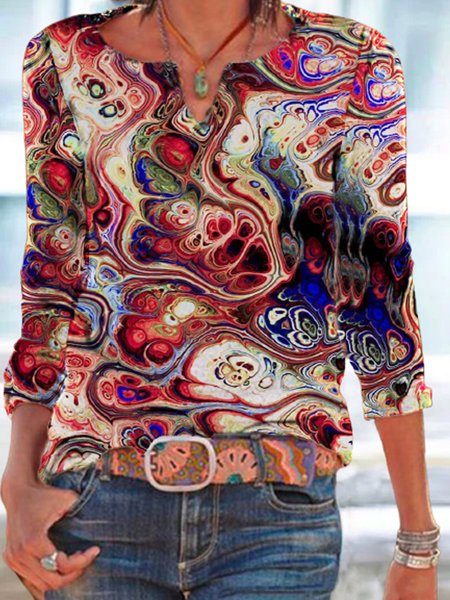 

Regolare In forma Top, Multicolore, T-Shirts