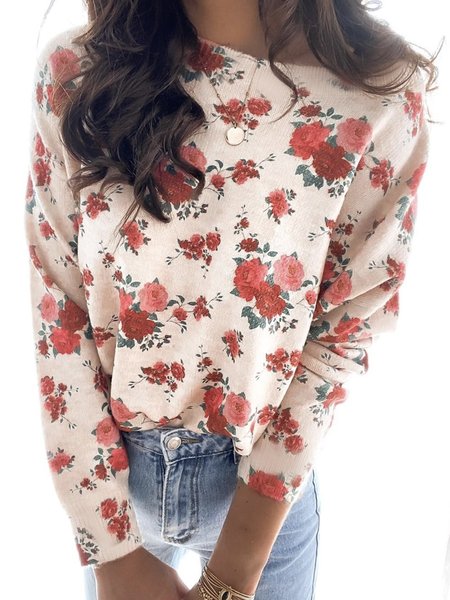 

Loosen Crew Neck Shirts & Tops, Light coffee, Tops