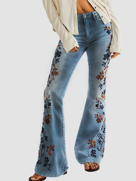 

Casual Vintage Pants, Blue, Pants