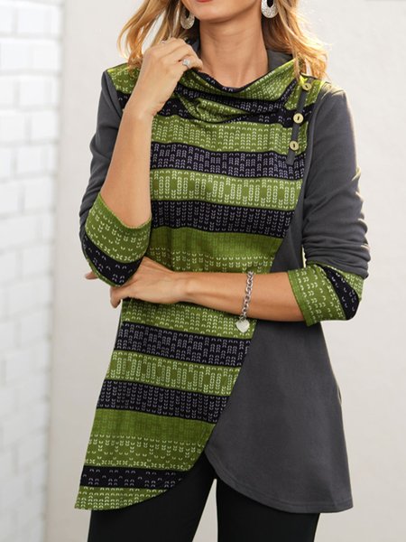 

Casual Shirts & Tops（accessory not included）, Green, Long sleeve tops