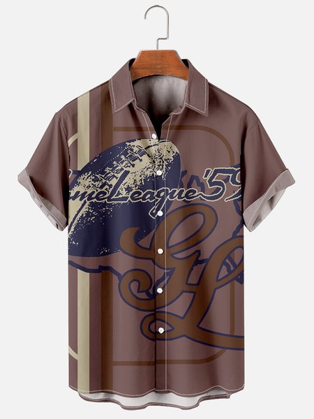 

Shirt Collar Short Sleeve Shirts, As picture, Men's Floral shirt