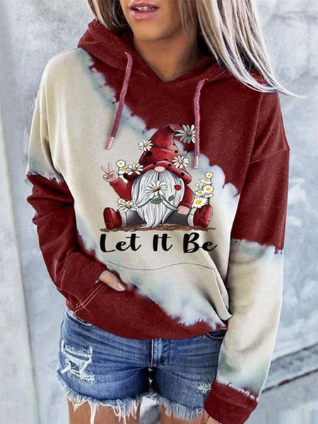 

Statement Natale Margherita Lettere Stampato Maniche Lunghe Felpa con cappuccio taglia grande Casuale Felpe, Rosso, Hoodies & Sweatshirts