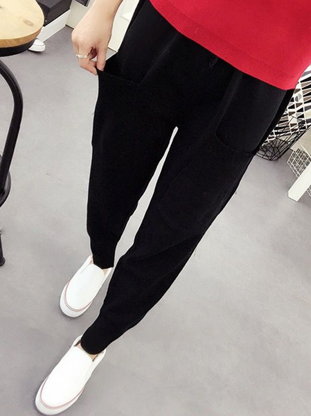 

Regular Fit Pants, Black, Bottoms