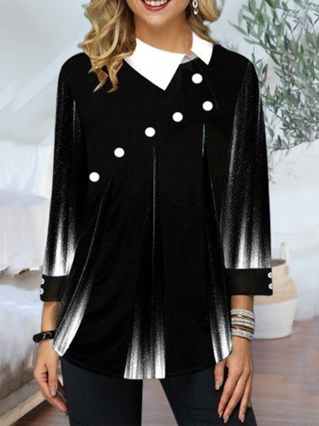 

Ombre Casual Shirts & Tops（accessory not included）, Black, Tops
